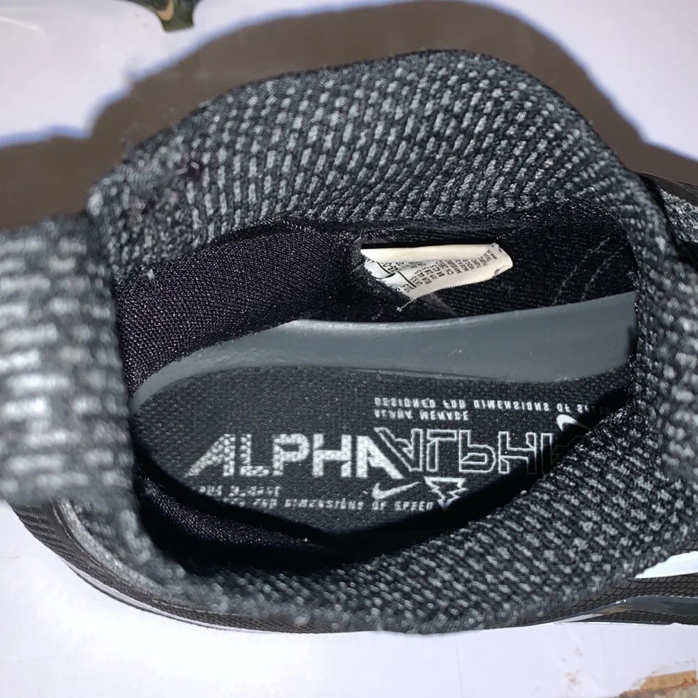 Nike Alpha Flyknit Black Cleats Size 10.5 Laceless